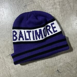 Vintage 90s Baltimore Ravens Purple Beanie